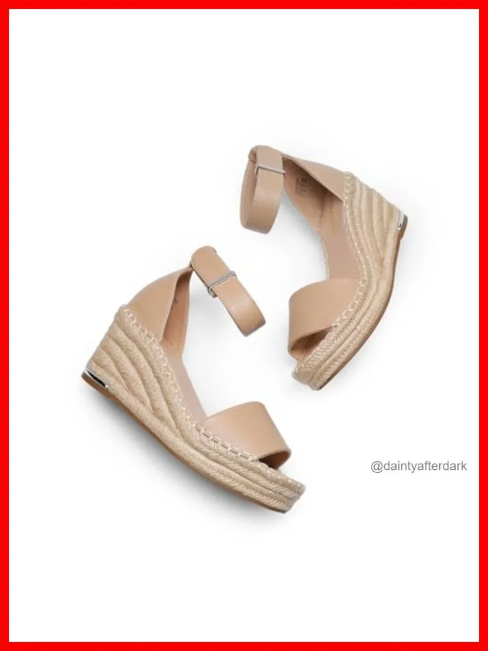 Faux Leather Wedge Platform Sandals Espadrille Summer Ankle Strap